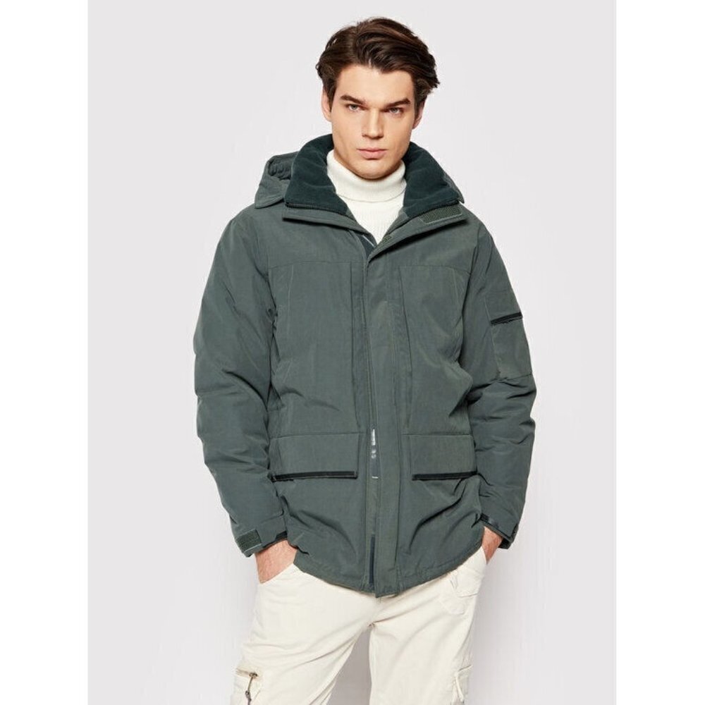 𝅺SELECTED Homme BNWOT Mens Green "Franz" Parka XXL New Removable Hood